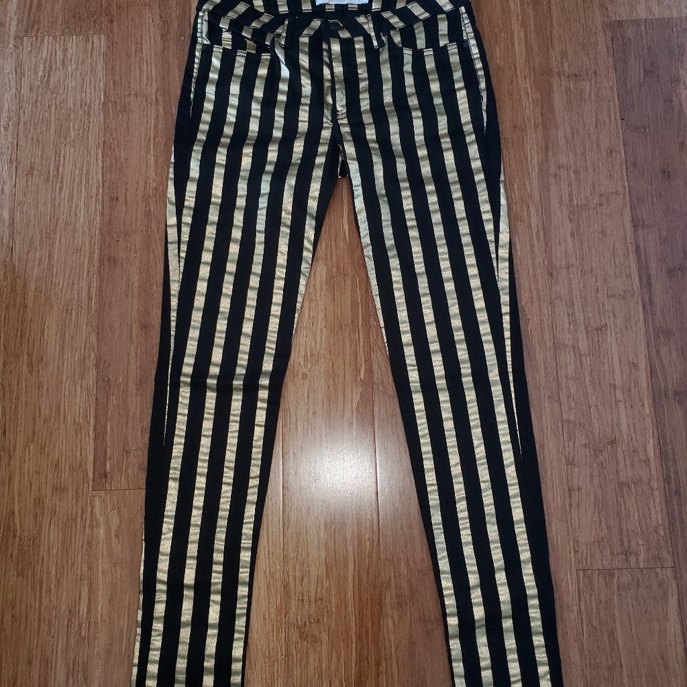 Frankie B: Black & Gold Pants